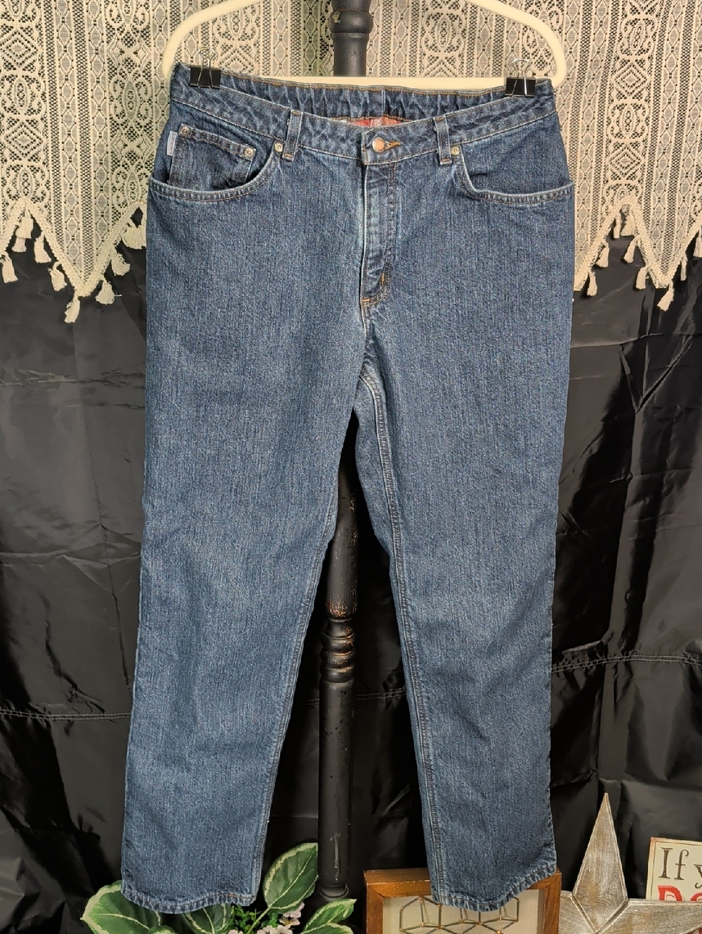 Carhartt Ladies 12 X 32 Lined Denim Jeans Cold Weather Workwear